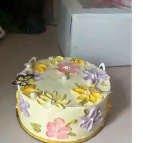 1/4 Cake Decorativo Flores