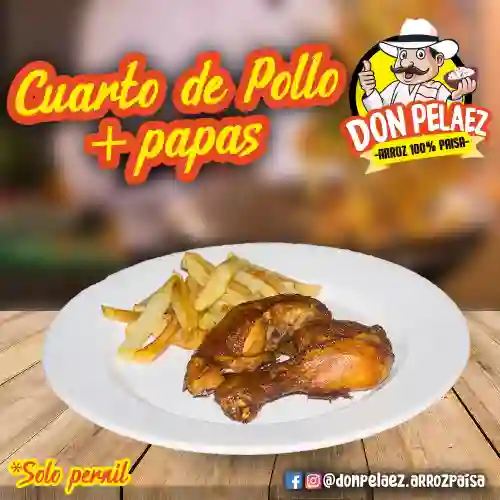 1/4 de Pollo Frito