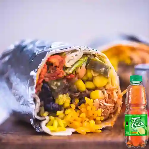 Combo Burrito O Tazón 2 Carnes + Mr Tea Limón 400 ml