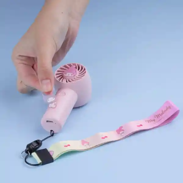 Ventilador de Mano my Melody Rosa Serie Sanrio Miniso