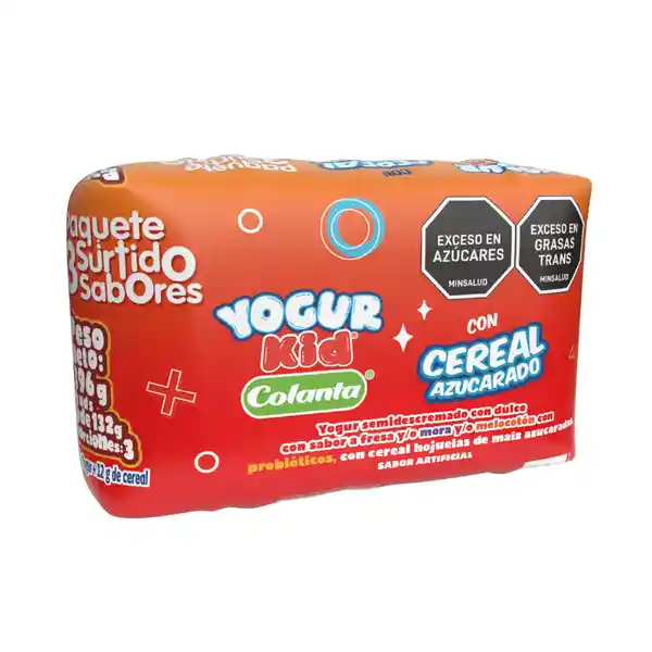 Colanta Yogur Kids Sabores Surtidos con Cereal Azucarado