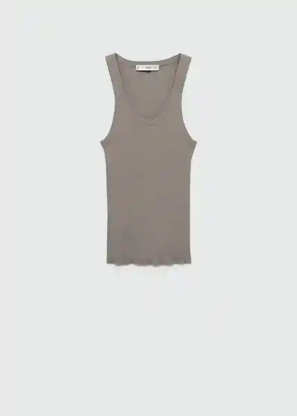 Top Riri Gris Talla M Mujer Mango