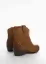 Botines Salto Cuero Talla 38 Mujer Mango