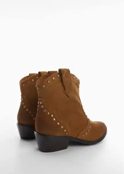 Botines Salto Cuero Talla 38 Mujer Mango