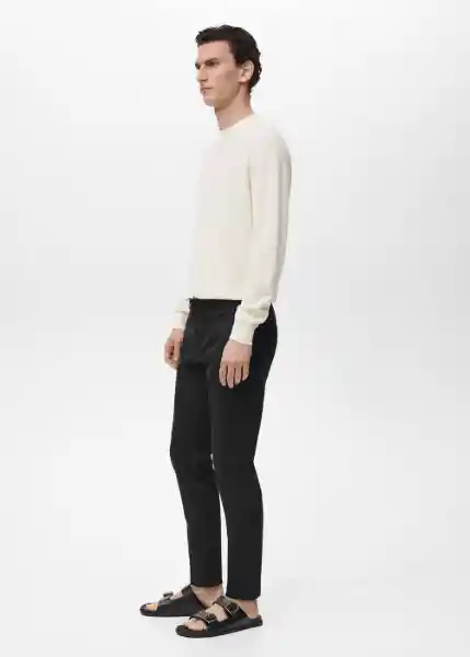 Pantalón Prato Negro Talla 38 Hombre Mango