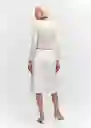 Bermuda Clair Blanco Talla 32 Mujer Mango