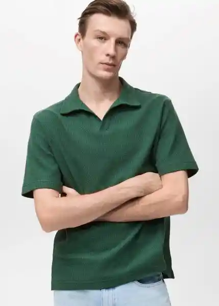 Camiseta Polo Xavi Botella Talla M Hombre Mango