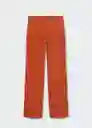 Pantalón Hailey Naranja Talla 34 Mujer Mango