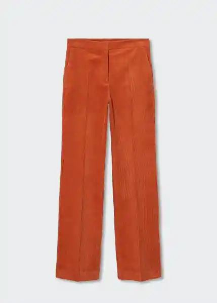 Pantalón Hailey Naranja Talla 34 Mujer Mango