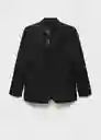 Saco Americana Bowery2 Negro Talla XS  Mujer Mango