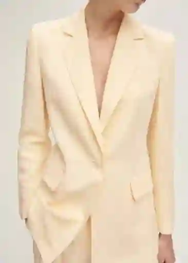 Blazer Americana Brera Vainilla Talla S Mujer Mango