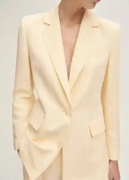 Blazer Americana Brera Vainilla Talla S Mujer Mango