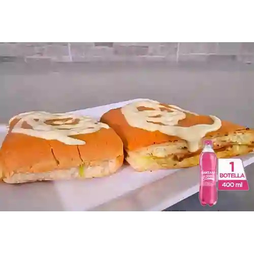 Combo Aplastado Sencillo + Postobón Manzana 400 ml