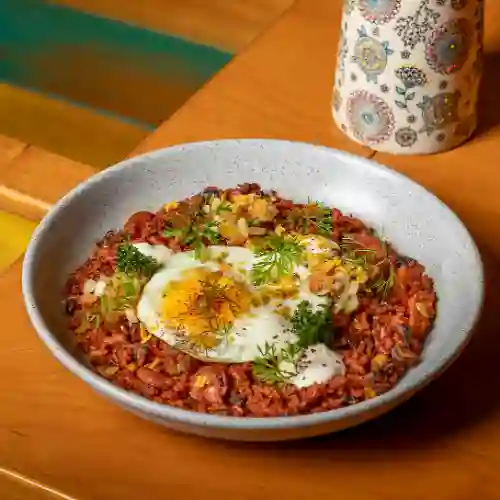 Calentado con Carne Asada