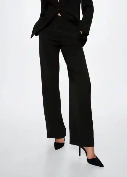 Pantalón Moony-L Negro Talla L Mujer Mango