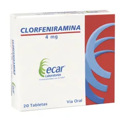 Clorfeniramina Ecar (4 Mg)
