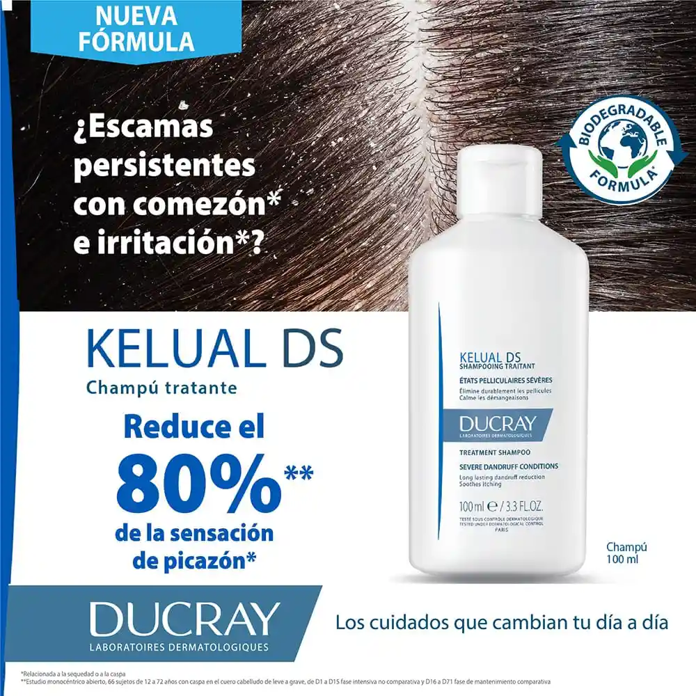 Ducray Shampoo Tratamiento Kelual Ds Anticaspa