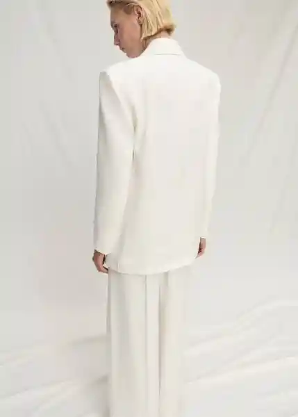 Blazer Americana Missori Offwhite Talla S Mujer Mango