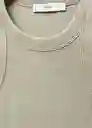 Top Boniw Khaki Talla S Mujer Mango