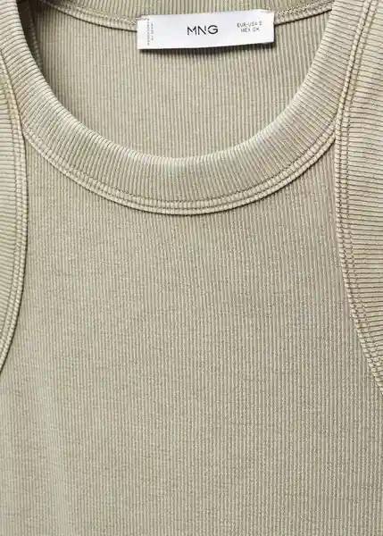 Top Boniw Khaki Talla S Mujer Mango