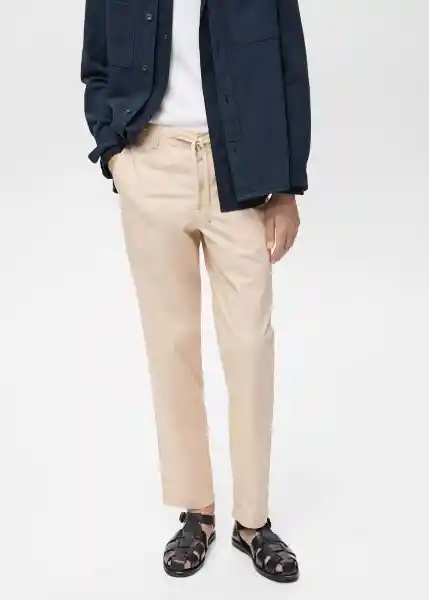 Pantalón Allen Crudo Talla 40 Hombre Mango