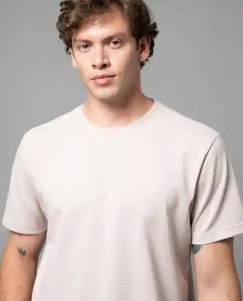 Camiseta Hombre Beige Talla L 102G101 Rifle