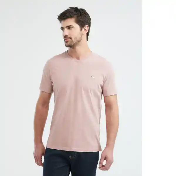 Camiseta Nick V Hombre Rosa Claro Talla M Chevignon