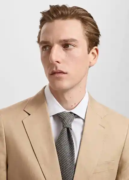 Blazer Americana Amalfi Beige Talla 56 Hombre Mango