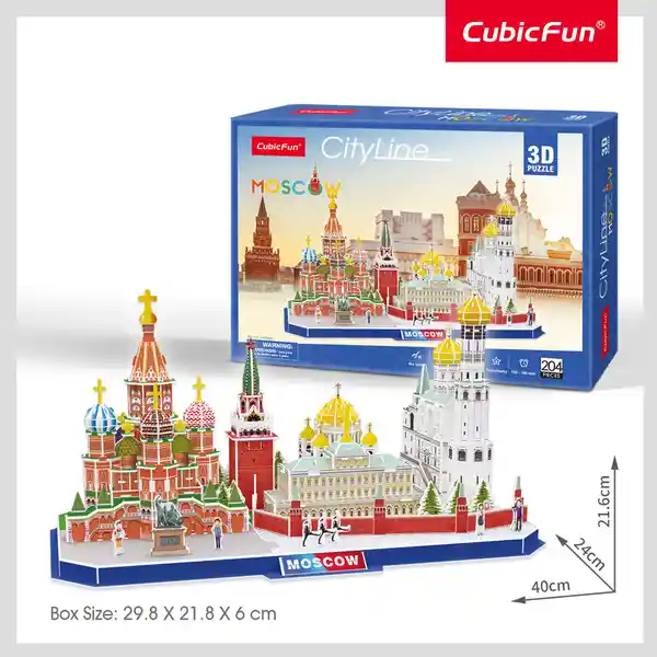 Cubic Fun Rompecabezas City Line Moscú 3D