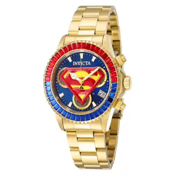 Reloj Mujer Dc Comics Dorado 41268 Invicta