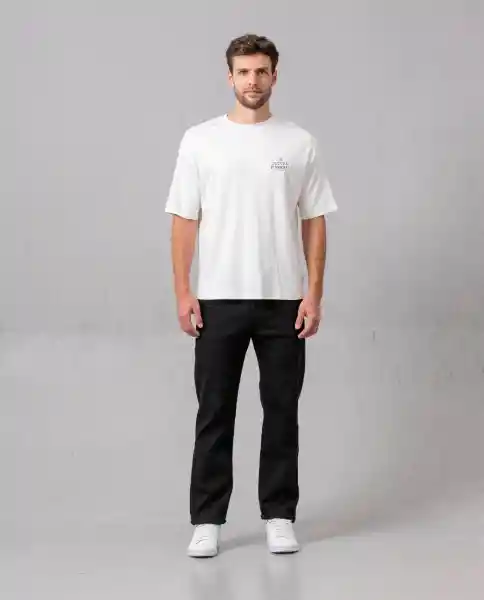 Camiseta Oversize Hombre Crudo Marfil Claro XXL 40412 Rifle