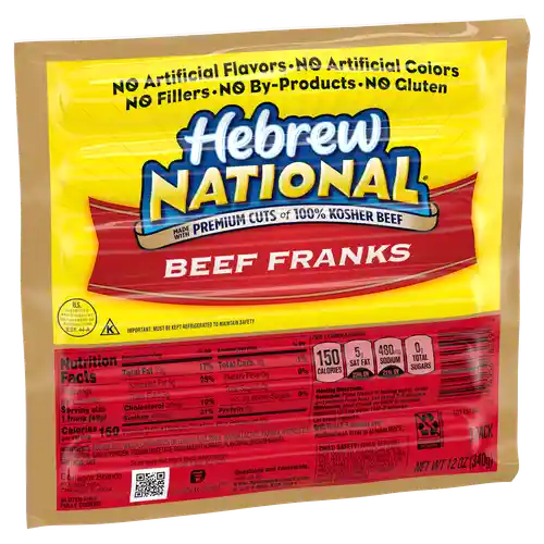 Beef Franks Hebrew National Salchicha