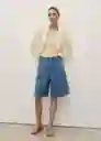 Bermuda Carlo Tejano Medio Talla 38 Mujer Mango
