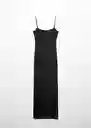 Vestido Maco Negro Talla S Mujer Mango