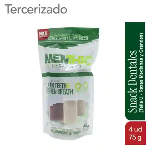 Sticks Menthic. Snacks Dentales x 6 Unidades (75Gr)