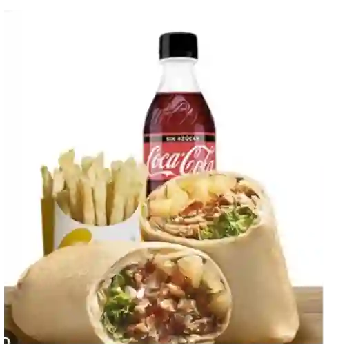 Wrap Kibbe y Cocacola Cero