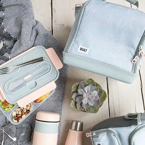Built Ny Lonchera Termoinsulada Mindful Verde/Lila