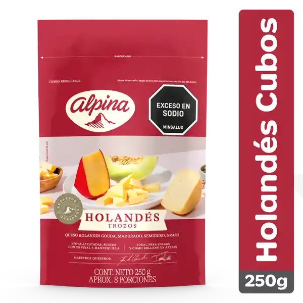 Alpina Queso Holandés Cubos 250 g