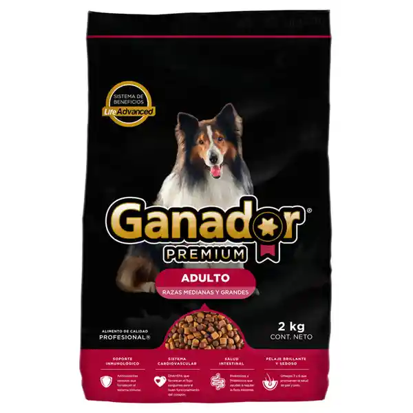 Ganador Alimento Para Perro Seco Adulto Premium Raza Mediana