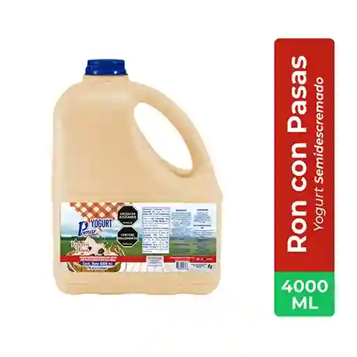 Pomar Yogurt Semidescremado Ron Con Pasas