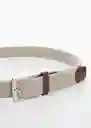 Cinturón Elástico Beige Talla 90 Hombre Mango
