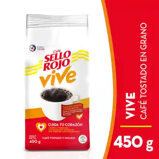 Sello Rojo Vive Café Tostado en Grano