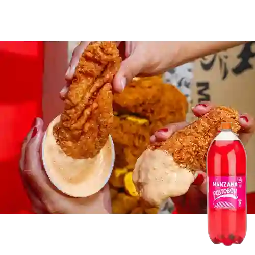 Combo big tenders + postobón manzana 3 l