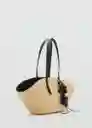 Bolso M Sanji Beige Talla 99 Mujer Mango