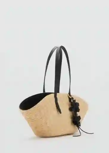 Bolso M Sanji Beige Talla 99 Mujer Mango