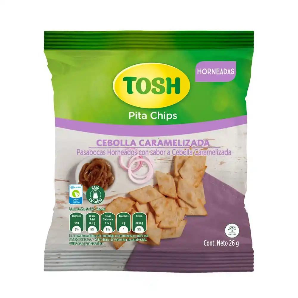 Tosh Pasabocas Pita Chips Cebolla Caramelizada