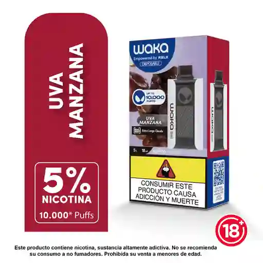 WAKA Vape SoPro 10.000 Grape Apple 5% 10.000 Puffs