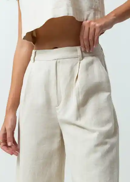Pantalón Emilia Mujer Crudo Abedul Claro T 10 532G379 Naf Naf