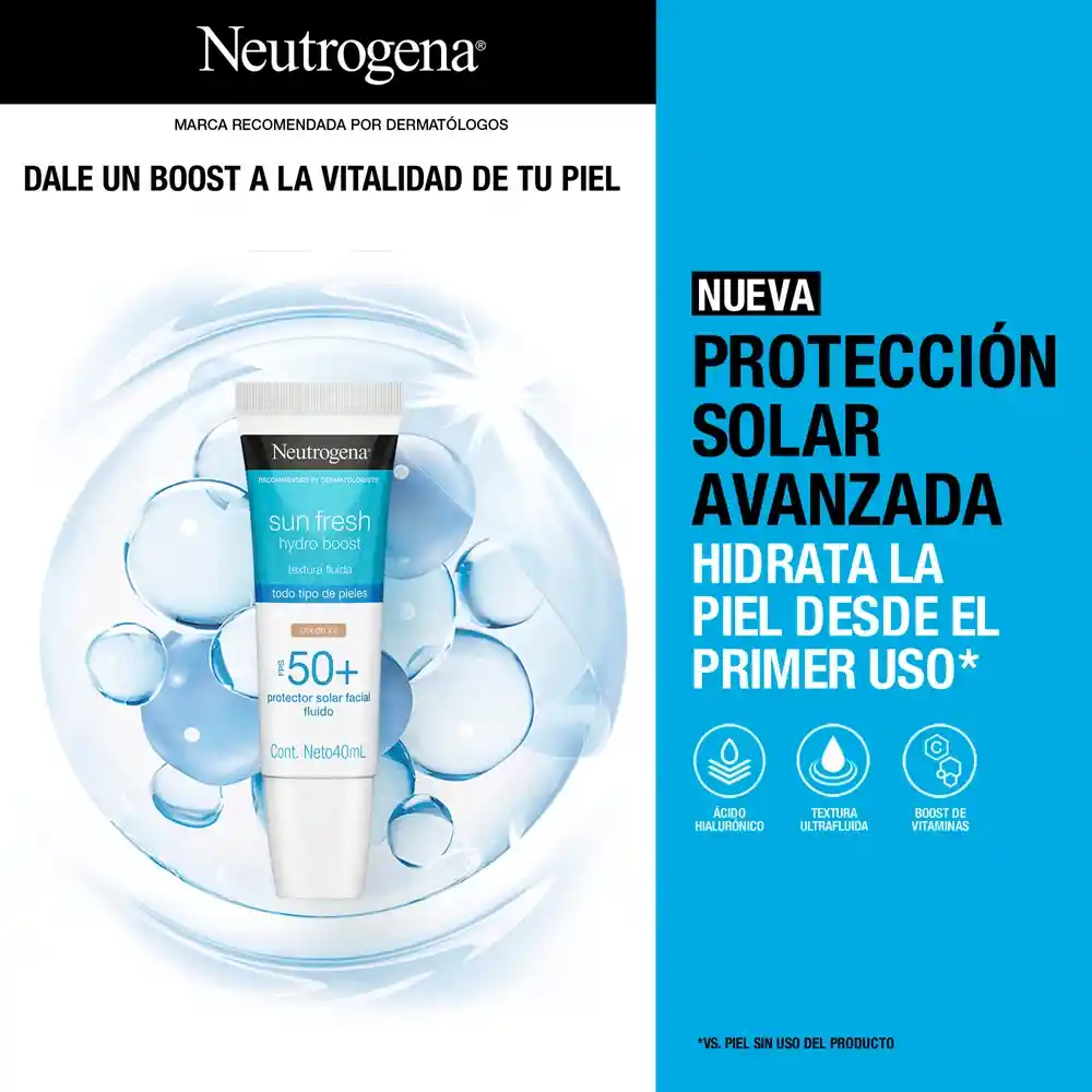 Neutrogena Sun Fresh Hydro Boost Color 2.0 FPS 50+ 40mL