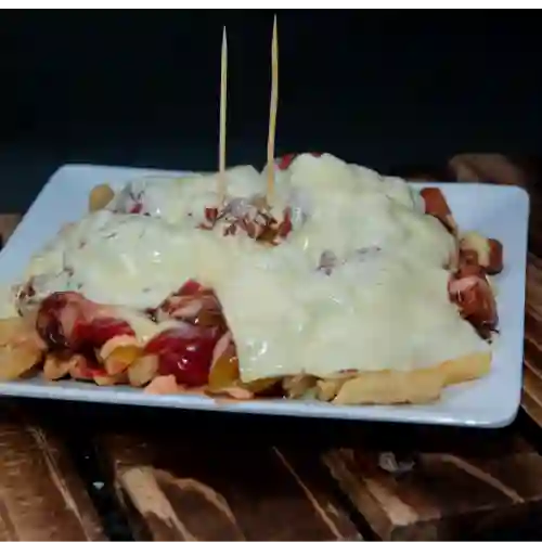 Salchichapapa Ranchera Gratinada